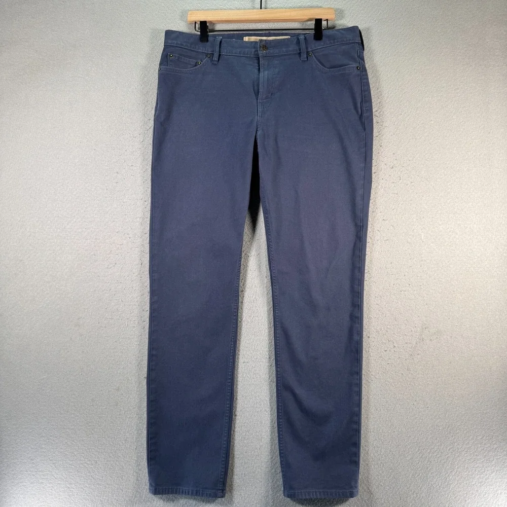 Banana Republic The Traveler Chino Pants Men 35x32 Slate Blue Slim Twill Classic